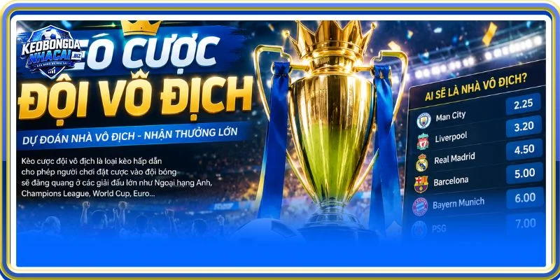 Bắt đáy khôn ngoan giúp bạn thắng lớn trong kèo cược đội vô địch
