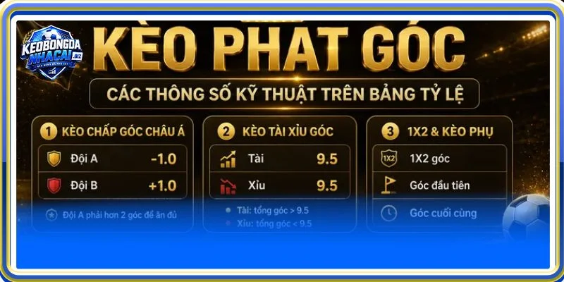 Kèo phạt góc trực tuyến có cách chơi rất mới lạ, thú vị