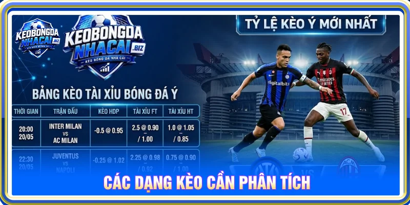 Nhận định kèo nhà cái bóng đá Italia bằng các loại kèo cược hiện nay