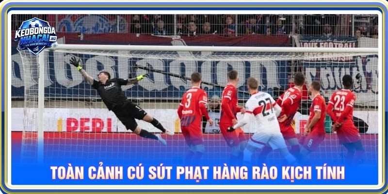 Toàn cảnh cú sút phạt hàng rào kịch tính